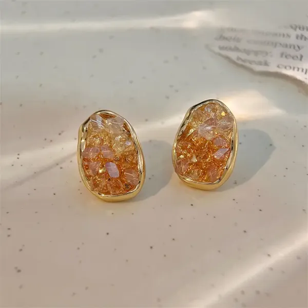Cystal_Rose_gold_Stud_Earrings_For_Women