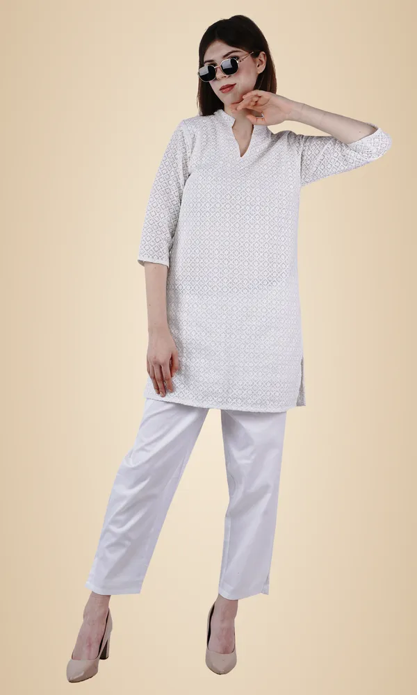 White_Elegant_Design_Cotton_Co-Ord_Set_For_Women