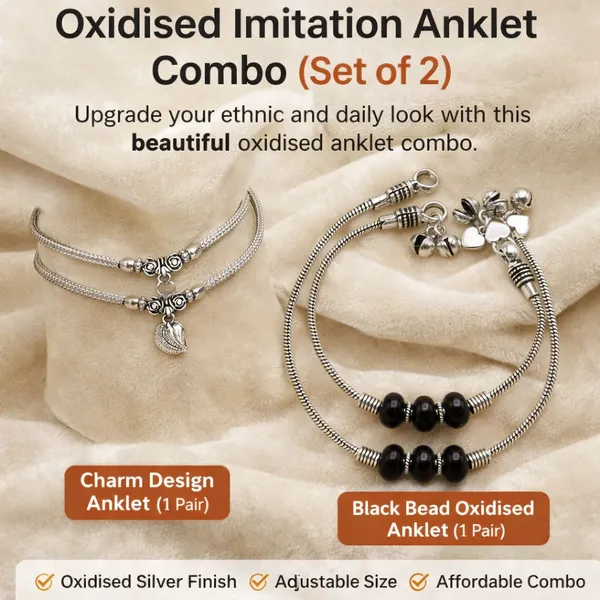 Oxidised_Imitation_Anklet_Combo