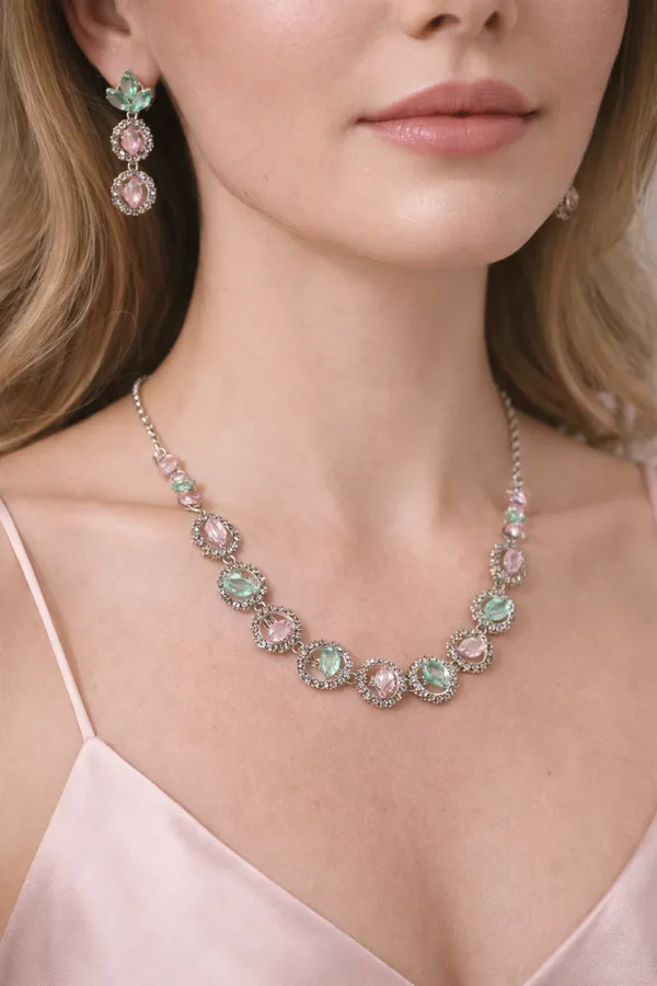 Rose_Mint_Radiance_Necklace_Set_with_Earrings