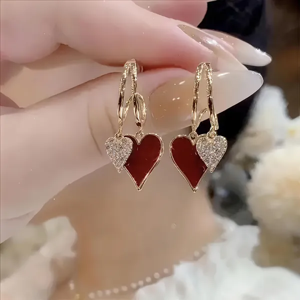 Red_heart_hoops_Earrings_For_Women