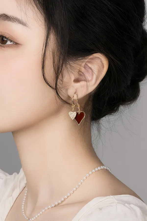 Red_heart_hoops_Earrings_For_Women
