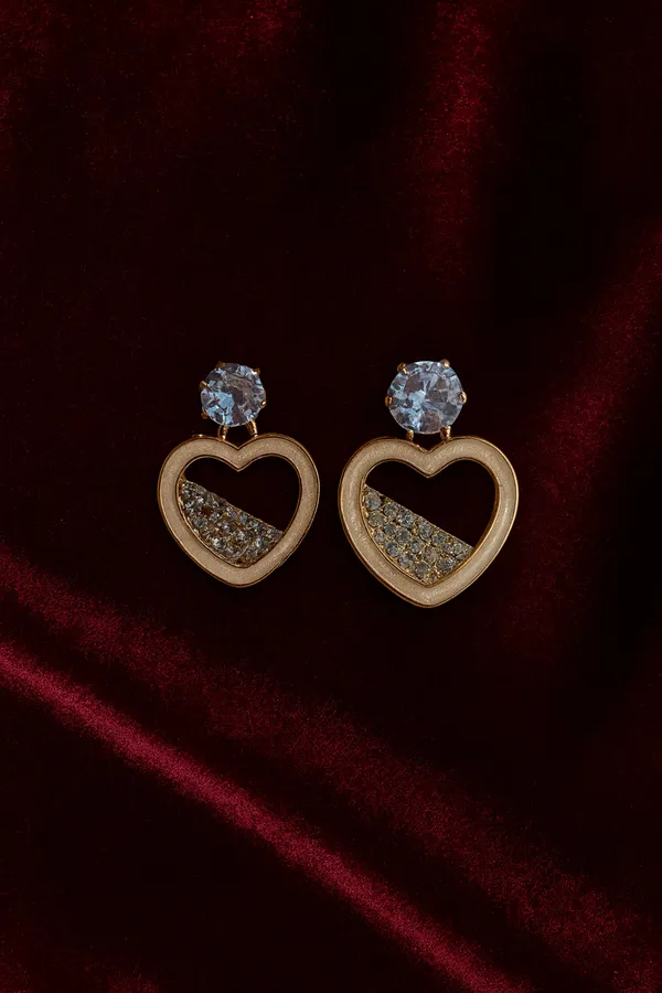Rose_Gold_color_Heart_Earrings_For_Women