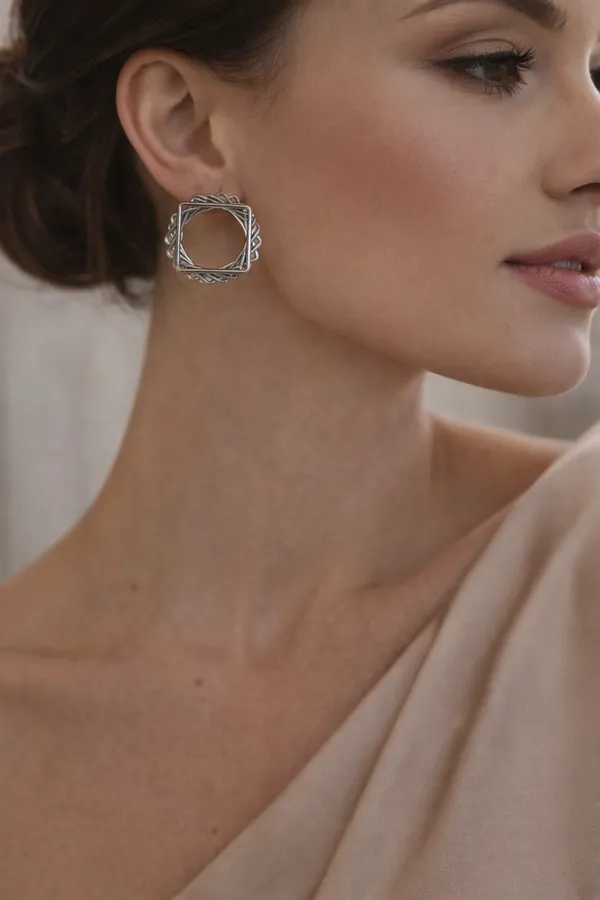 Silver_color_Combo_Pearl,_Stud,Stone_Earrings_For_Women