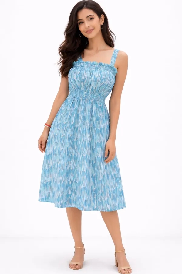 Shibori_Knee_length_Dress