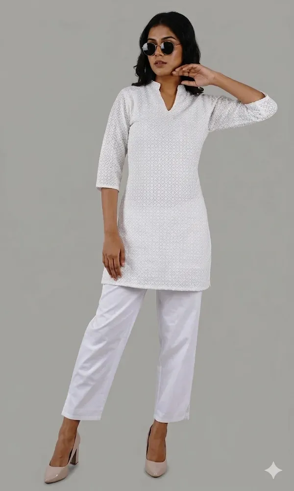 White_Elegant_Design_Cotton_Co-Ord_Set_For_Women
