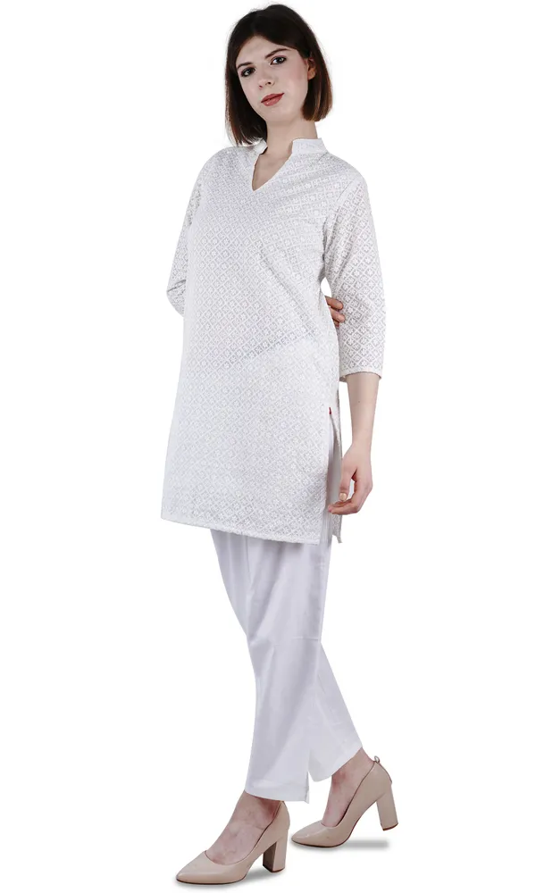 White_Elegant_Design_Cotton_Co-Ord_Set_For_Women