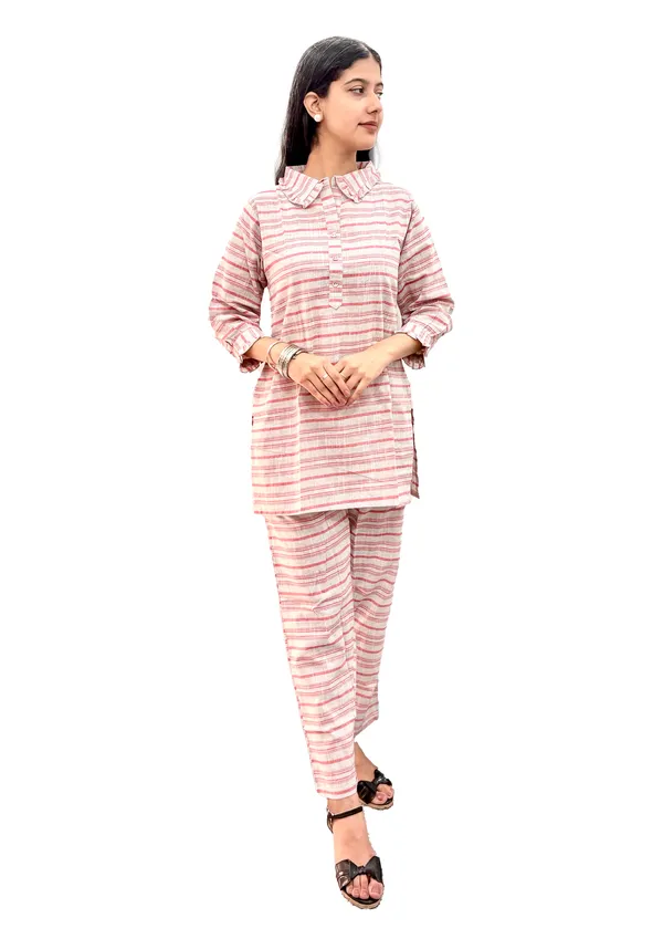 Grey_Elegant_Design_Khadi_Cotton_Co-Ord_Set_For_Women