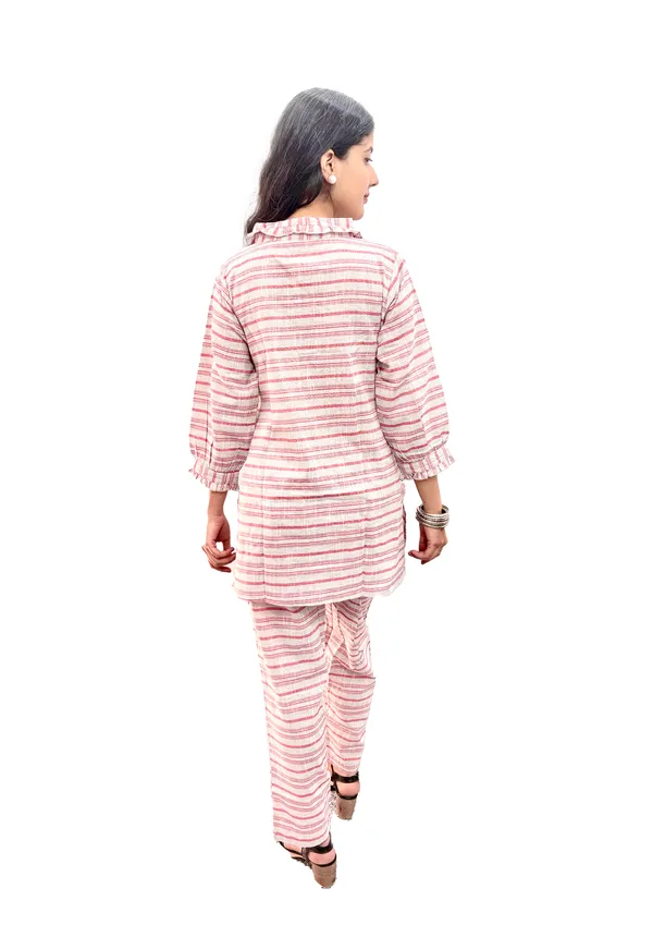 Grey_Elegant_Design_Khadi_Cotton_Co-Ord_Set_For_Women