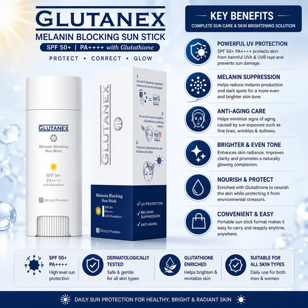 GLUTANEX_Melanin_Blocking_Sun_Stick_SPF_50+_PA++++