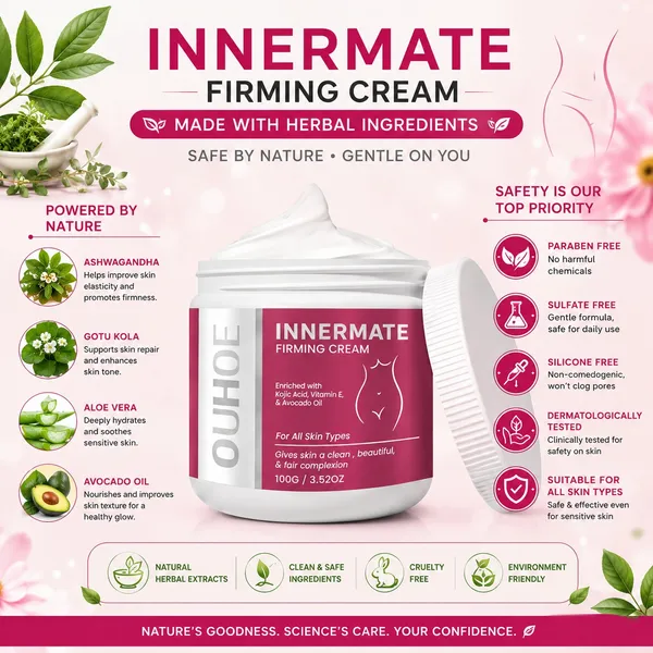 INNERMATE_Firming_Cream_for_Women_|_Skin_Tightening_&_Nourishing_Cream_|_Herbal_Formula_with_Kojic_Acid,_Vitamin_E_&_Avocado_Oil