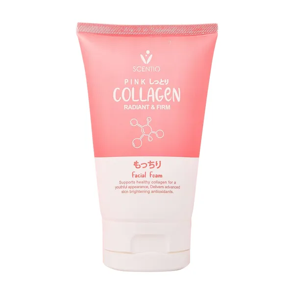 SCENTIO_Pink_COLLAGEN__Face_wash_has_Hyaluronic_that_Anti_wrinkle,_firm_skin_&_glow_skin._Organic,_SLS_&_Paraben_free_100ML
