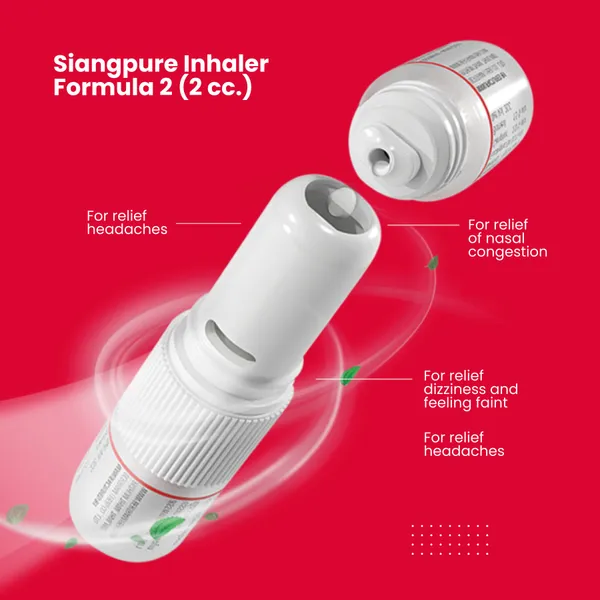 SIANG_PURE_Nasal_Relief_Inhaler_2_in_1_Inhaler_|Refreshing_And_Aroma_Oil_Stick_For_Relief_Of_Nasal_Congestion_And_Vertigo