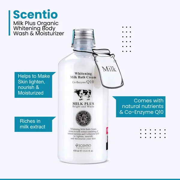Scentio_Milk_Plus_Organic_Whitening_Body_Wash_&_Moisturizer_(Cream)_(Made_In_THAILAND)._Shower_Gel_excellent_for_dry_skin._2-in-1_Wash_and_Moisturize_450_ML
