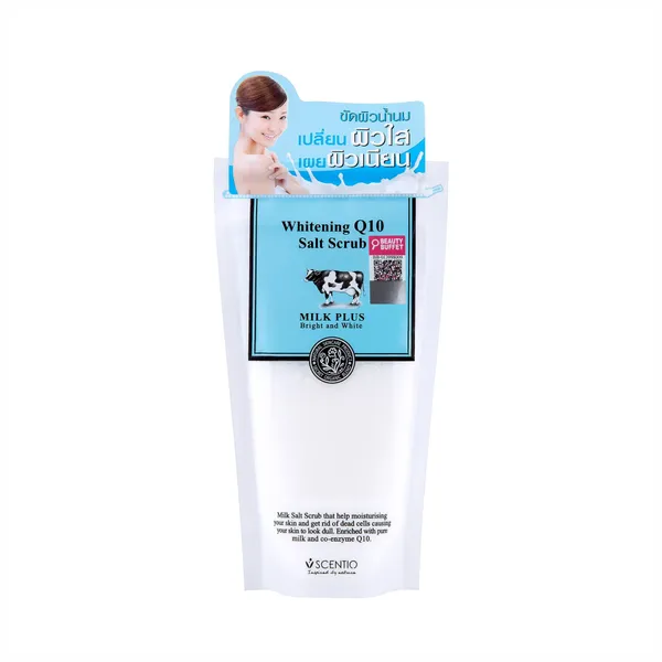 Scentio_Milk_Plus_Organic_Whitening_Q10_Body_Bath_Salt_Scrub,_300_Grams_(Made_In_Thailand)._Perfectly_Exfoliates_dead_skin._Perfect_For_Manicure_And_Pedicure