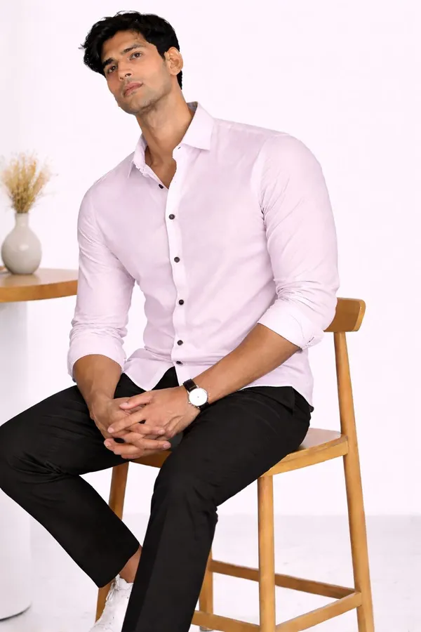 Black_Satin_Checkered_Shirt_And_Soft_Pink_Linen_Premium_Shirt_For_Men_Pack_Of_2