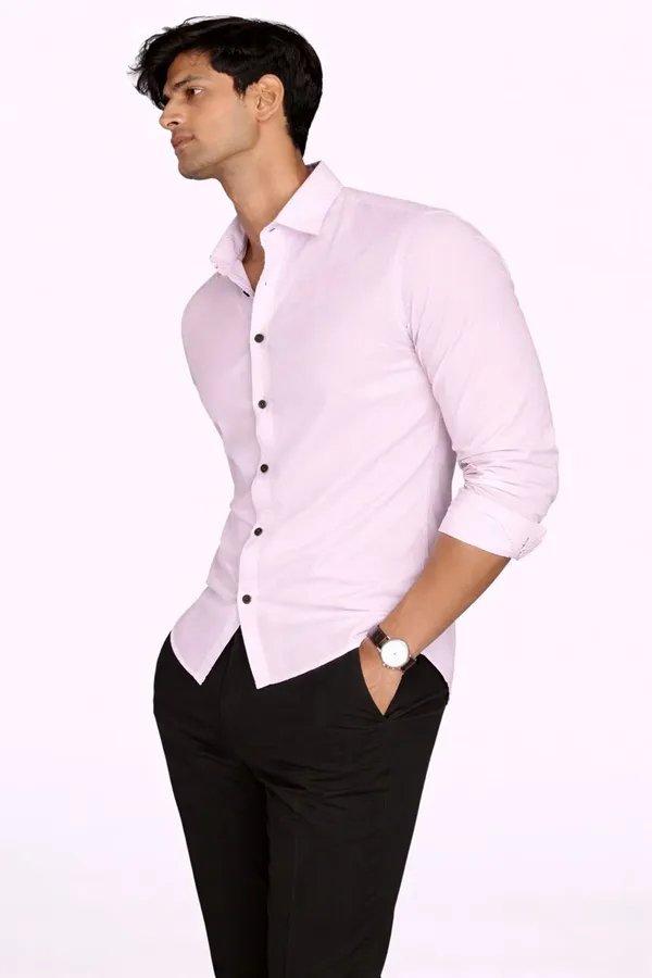 Black_Satin_Checkered_Shirt_And_Soft_Pink_Linen_Premium_Shirt_For_Men_Pack_Of_2