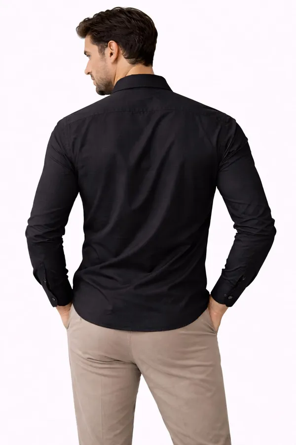 Black_Satin_Checkered_Shirt_And_Soft_Pink_Linen_Premium_Shirt_For_Men_Pack_Of_2
