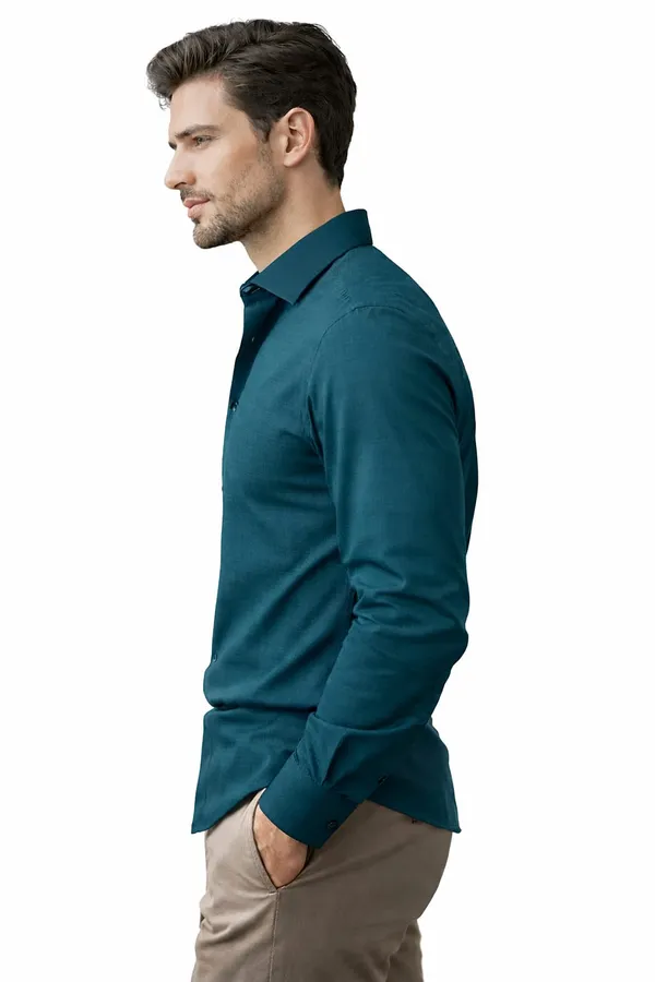 Teal_Blue_Premium_Shirt_For_Men