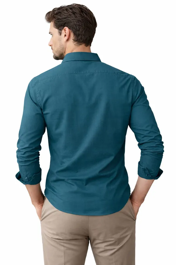 Teal_Blue_Premium_Shirt_For_Men