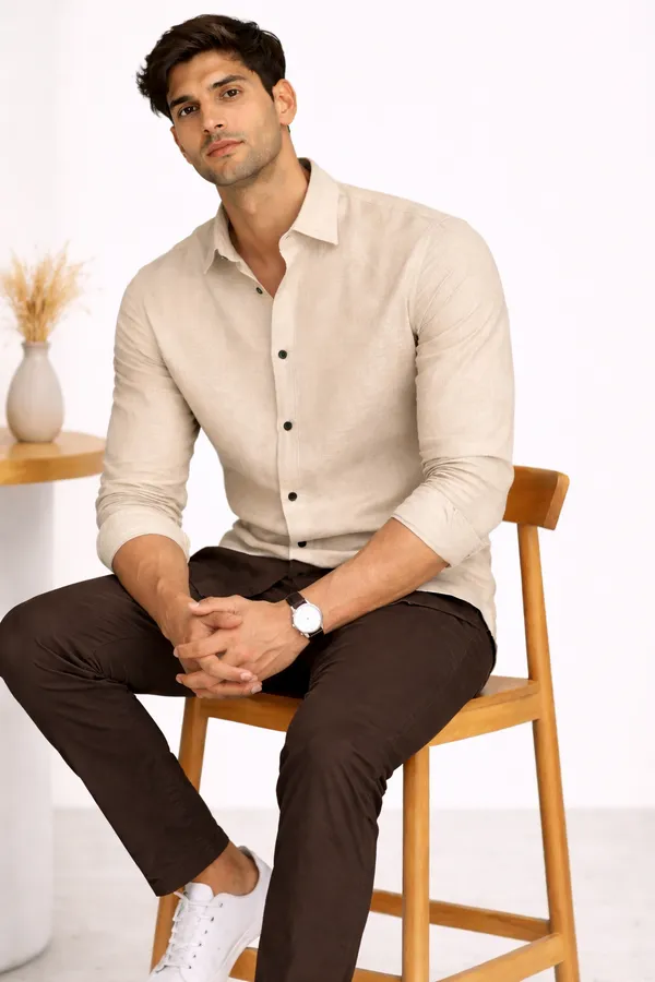 Beige_Premium_Shirt_For_Men