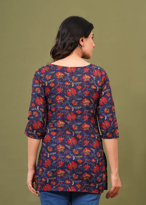 Red_Blue_Women_Kurti_For_Women
