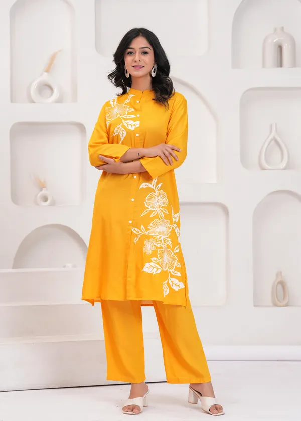 Yellow_Cotton_Co-Ord_Set_For_Women