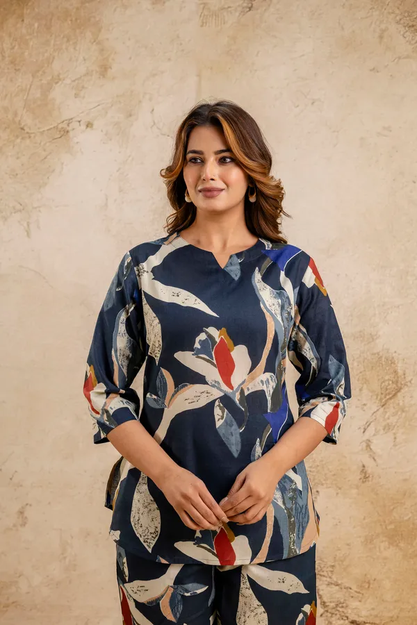 Navy_Blue_Cotton_Co-Ord_Set_For_Women