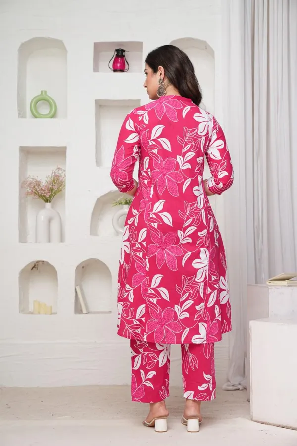 Hot_Pink_White_Co-Ord_Set_For_Women