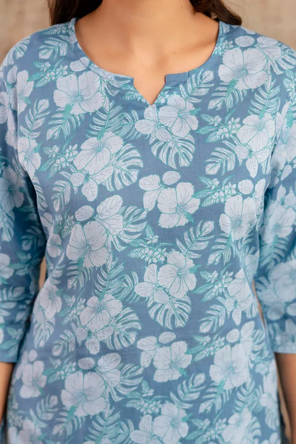 Blue_Printed_Cotton_Co-Ord_Set_For_Women