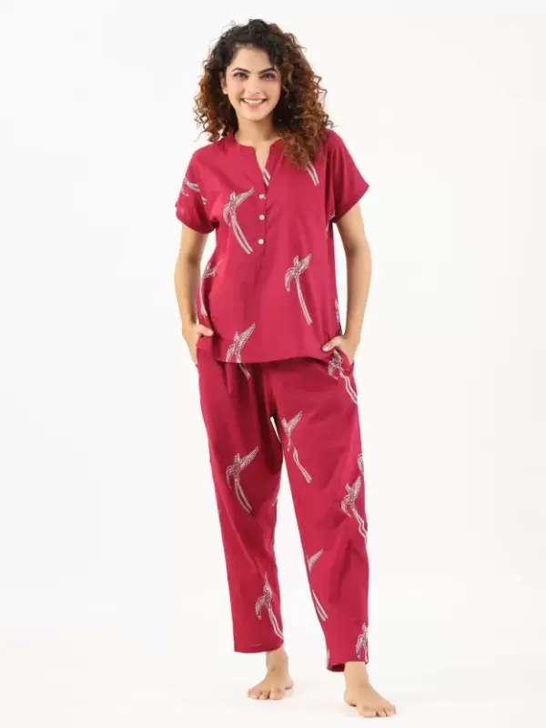 Red_Printed_Cotton_Co-Ord_Set_For_Women