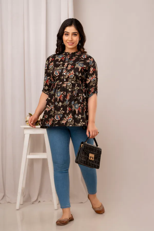 Black_Red_Patti_Top_Women_Kurti_For_Women
