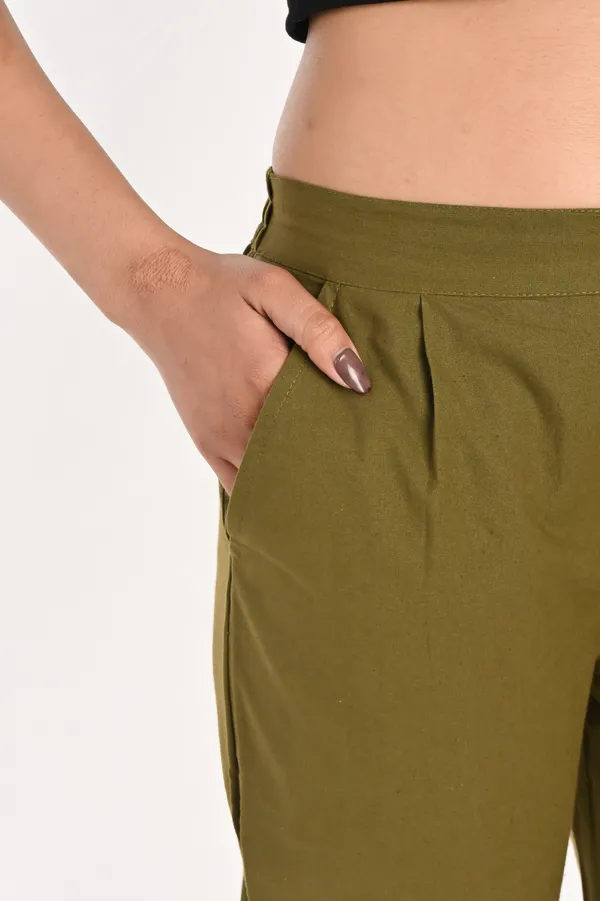 Olive_Green_Cotton_Trousers__For_Women