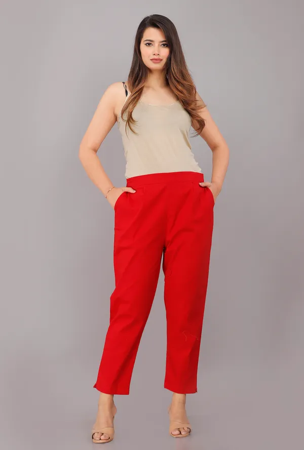 Red_Cotton_Trousers__For_Women