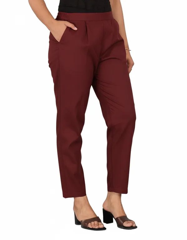 Wine_Red_Cotton_Trousers__For_Women