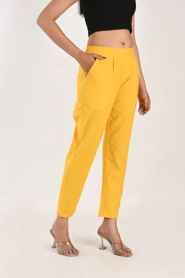 Yellow_Cotton_Trousers__For_Women