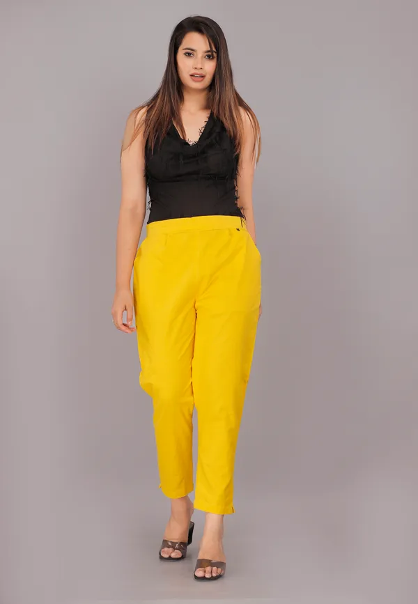 Yellow_Cotton_Trousers__For_Women