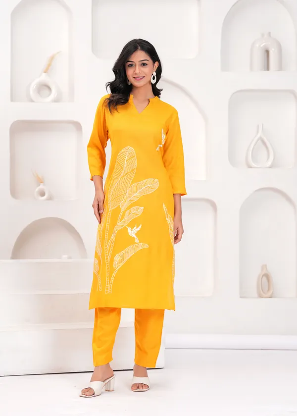 Yellow_Premium_Cotton_Co-Ord_Set_For_Women