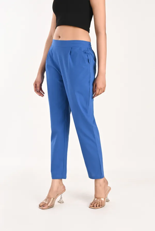 Royal_Blue_Cotton_Trousers__For_Women