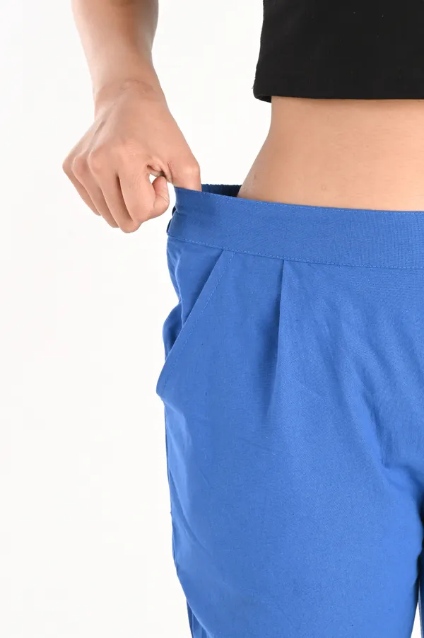 Royal_Blue_Cotton_Trousers__For_Women