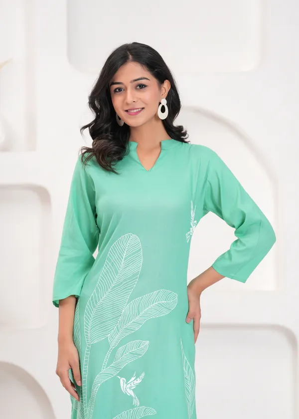 Green_Cotton_Co-Ord_Set_For_Women