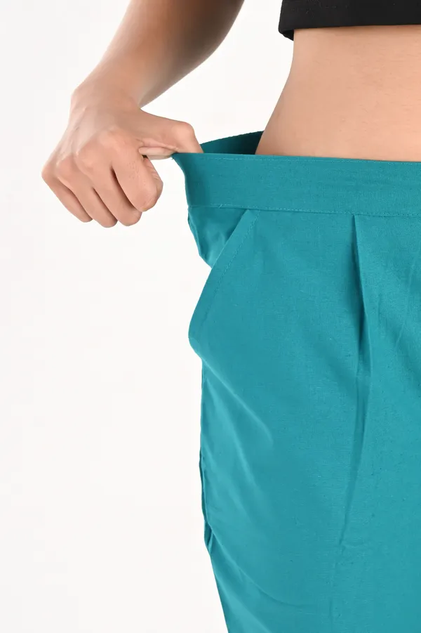 Teal_Green_Cotton_Trousers__For_Women