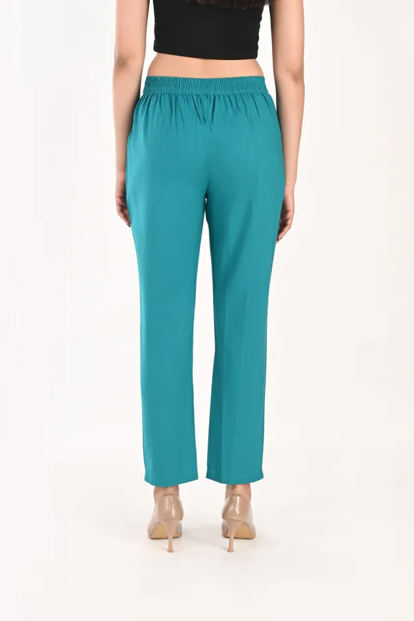 Teal_Green_Cotton_Trousers__For_Women