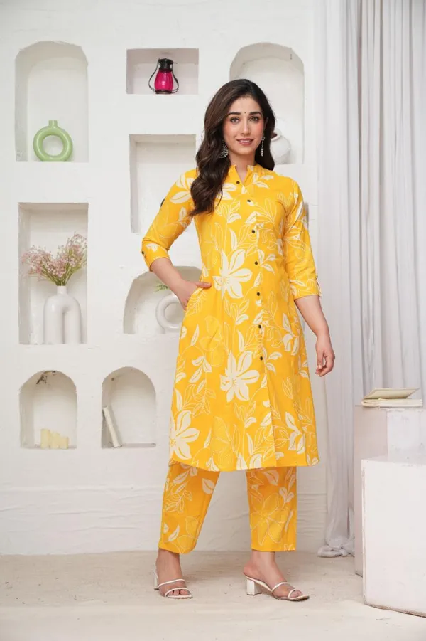 Yellow_Cotton_Co-Ord_Set_For_Women