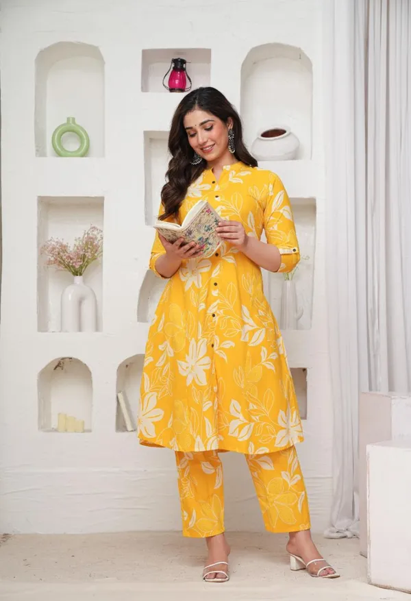 Yellow_Cotton_Co-Ord_Set_For_Women
