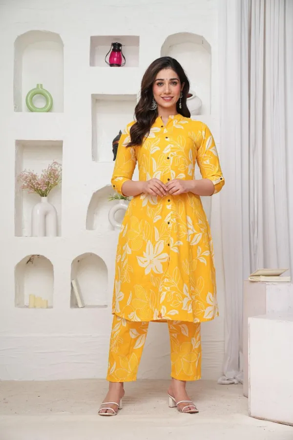 Yellow_Cotton_Co-Ord_Set_For_Women