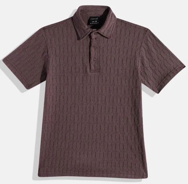 Pink_Cotton_Blend_Self_Design_Polo_Neck_T-Shirt_For_Boys