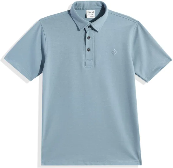 Blue_Cotton_Blend_Solid_Polo_Neck_T-Shirt_For_Boys
