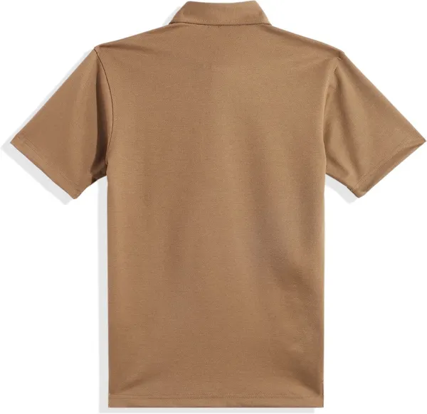 Brown_Cotton_Blend_Solid_Polo_Neck_T-Shirt_For_Boys