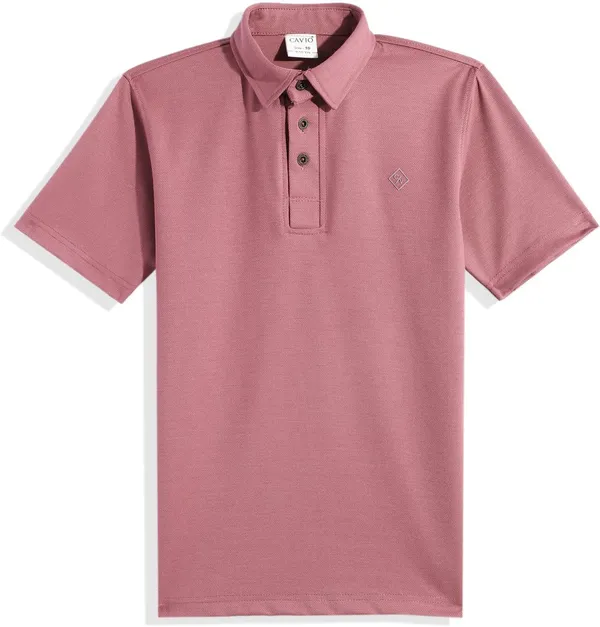 Pink_Cotton_Blend_Solid_Polo_Neck_T-Shirt_For_Boys